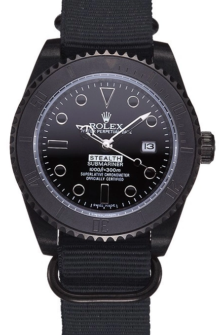 Aaa replica watch Stealth Rolex 621996 Submariner Black 0708